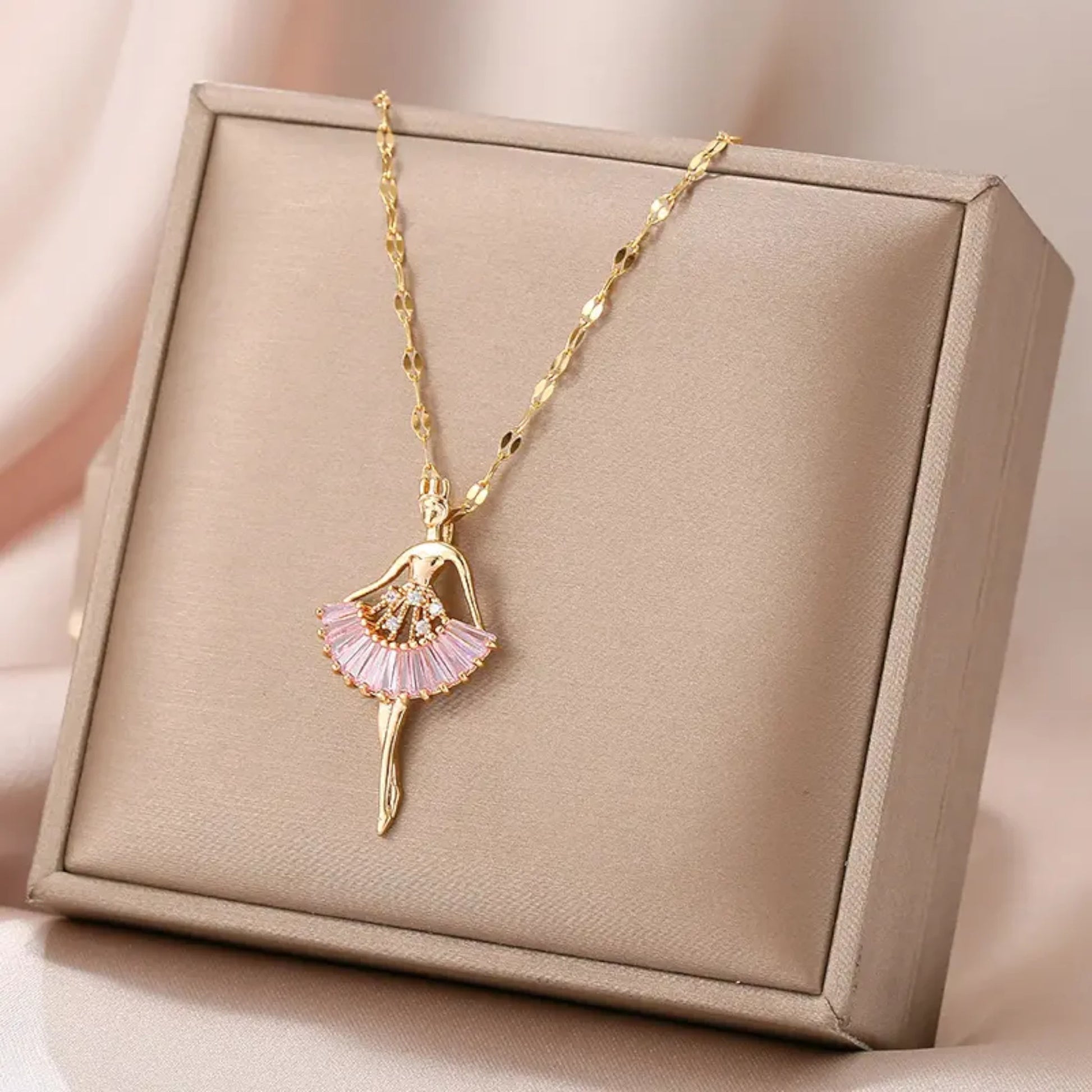 Ballerina Dancing Girl Necklace