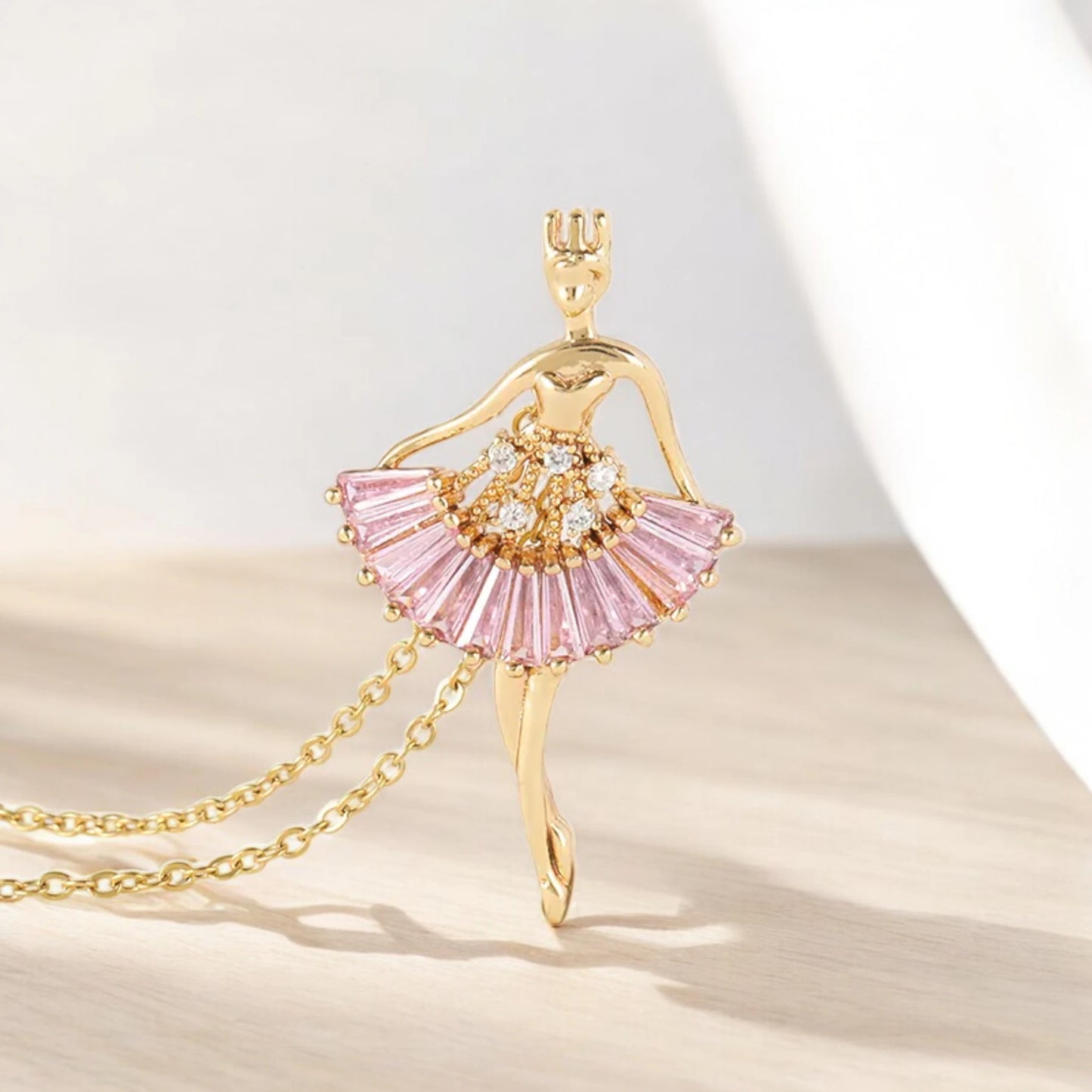 Ballerina Dancing Girl Necklace