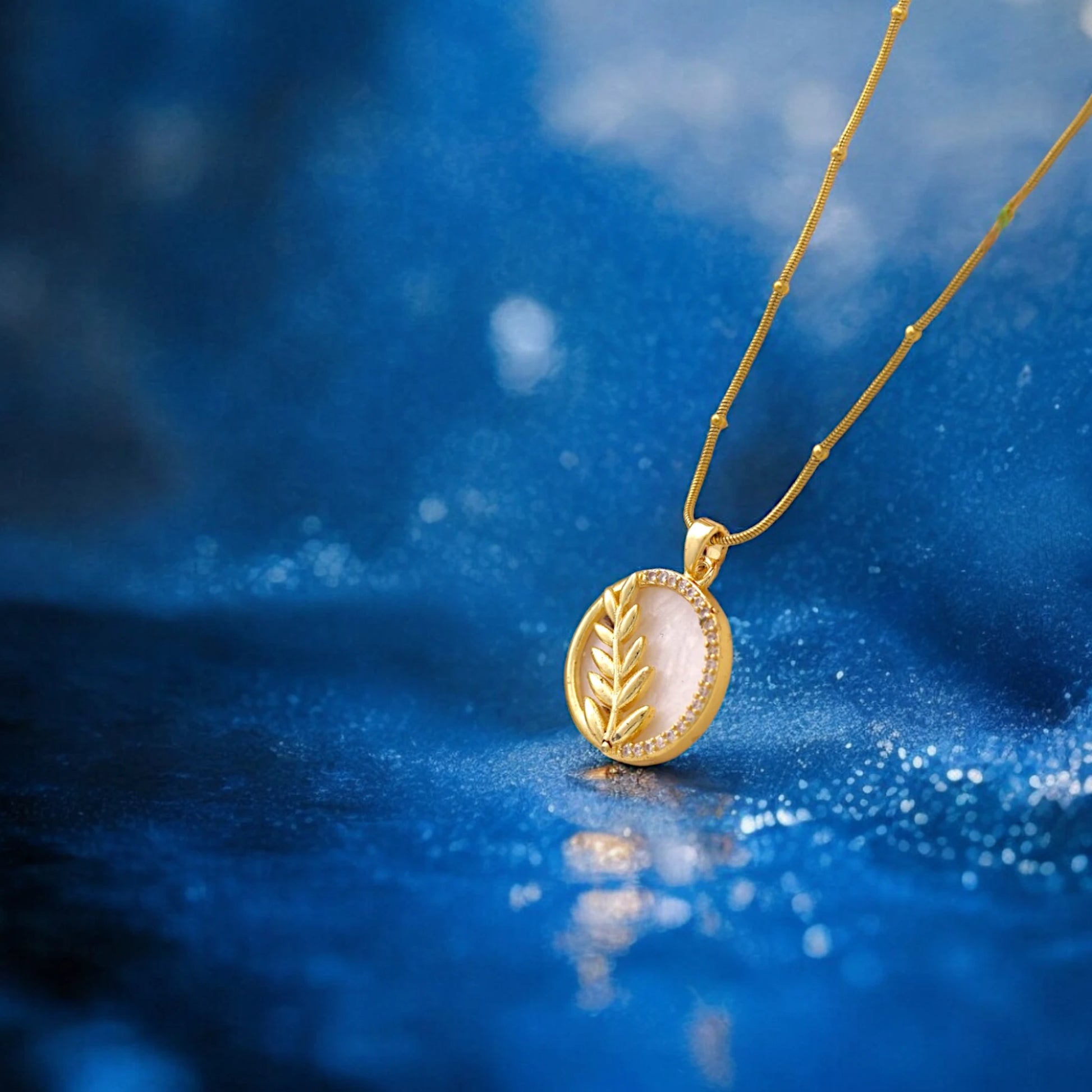 Olive Branch Pendant Necklace