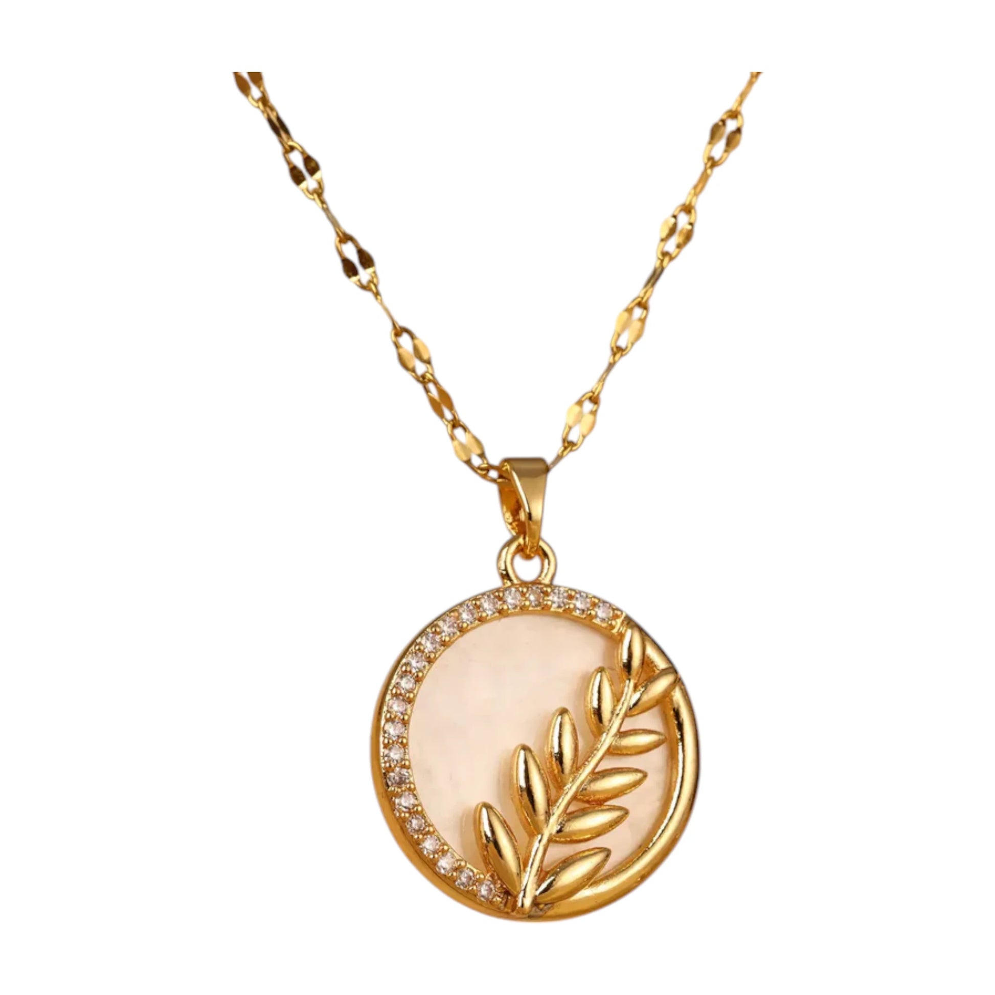 Olive Branch Pendant Necklace