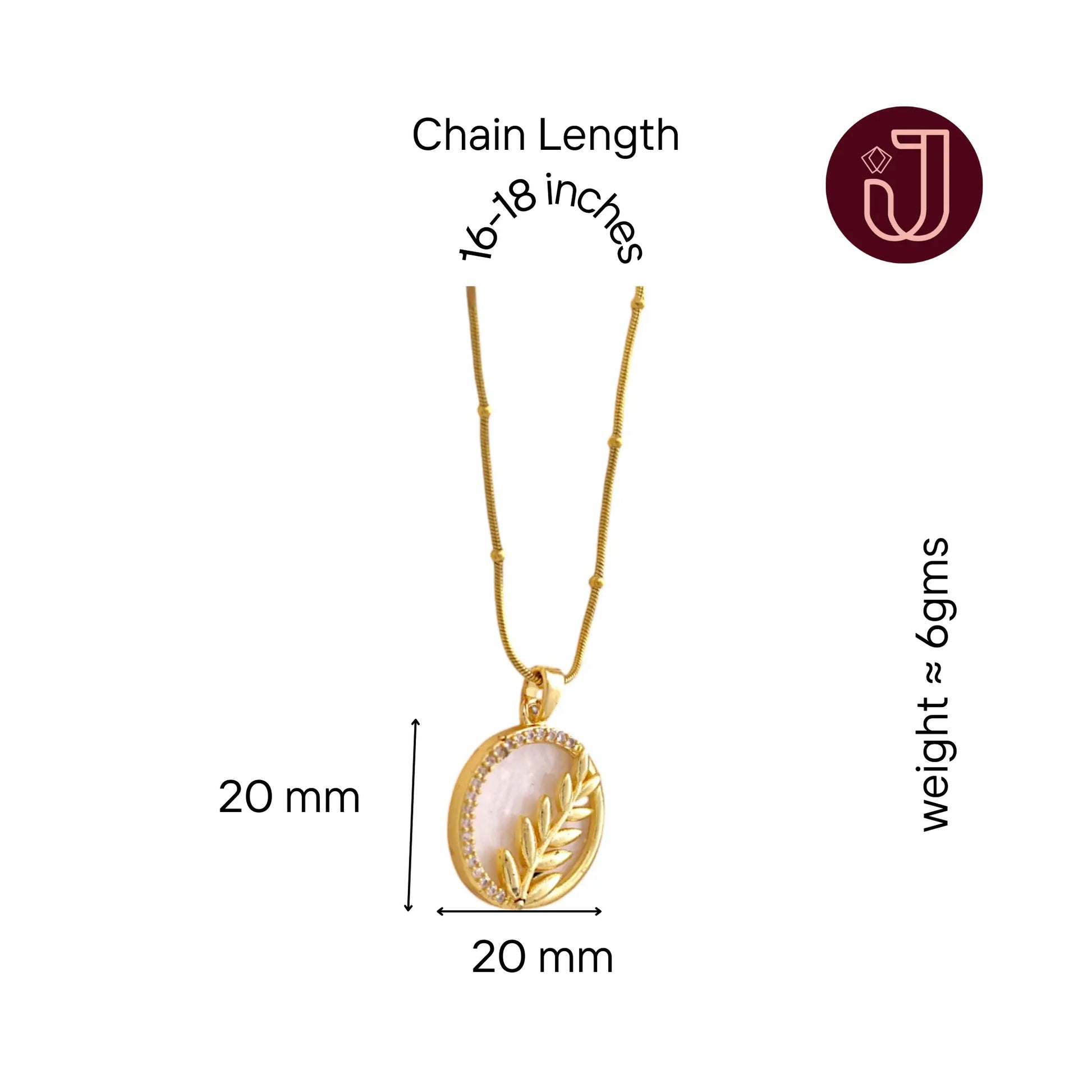 Olive Branch Pendant Necklace