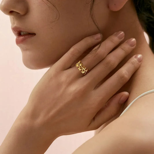 Celestial Star Crown Ring