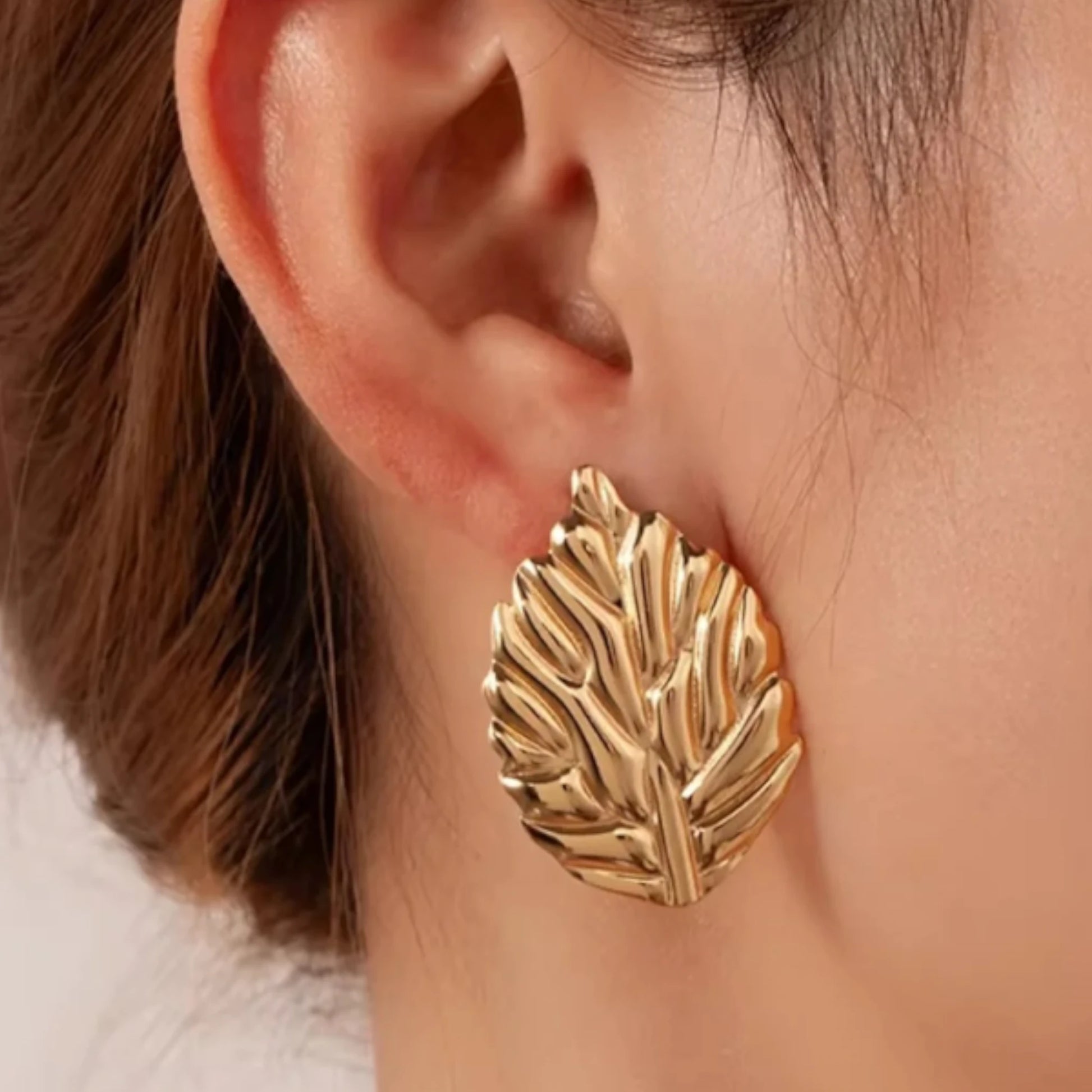 Classic Leaf Stud Earrings