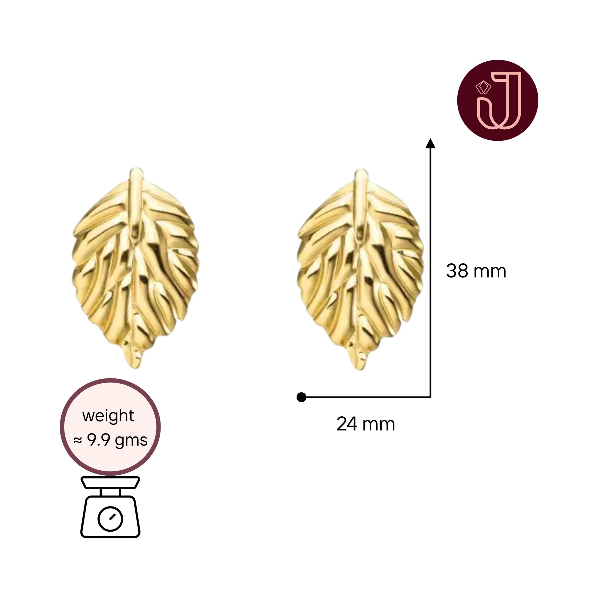 Classic Leaf Stud Earrings