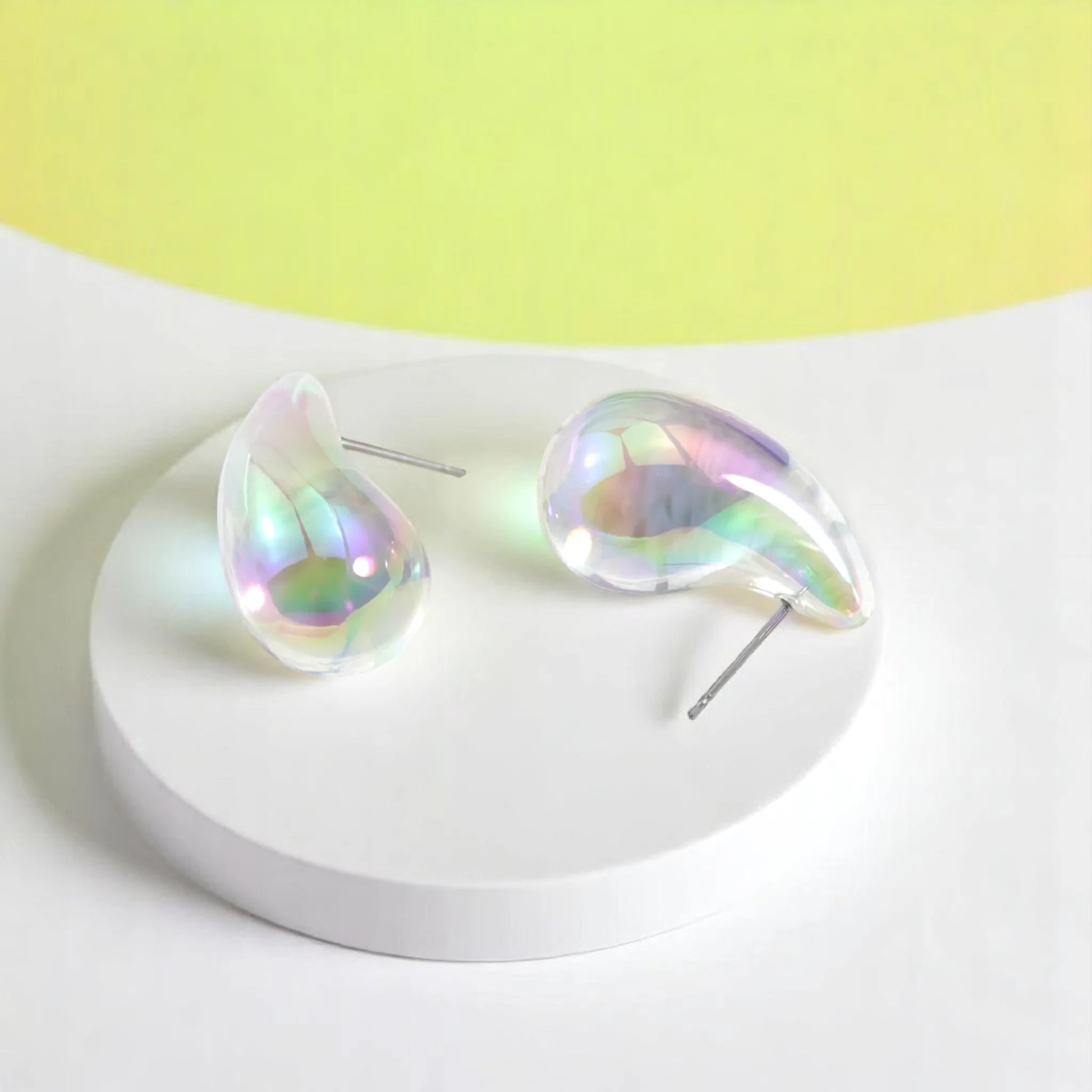 Clear Teardrop Earrings