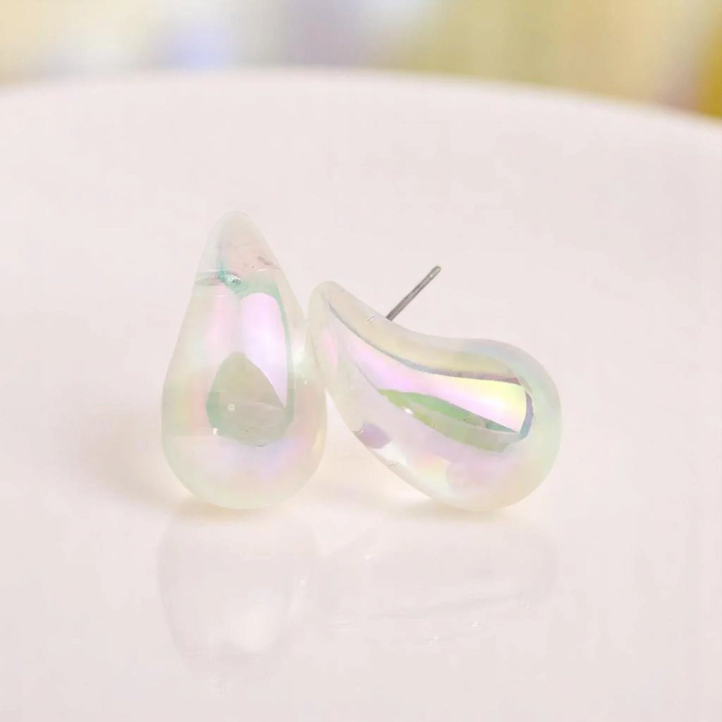 Clear Teardrop Earrings