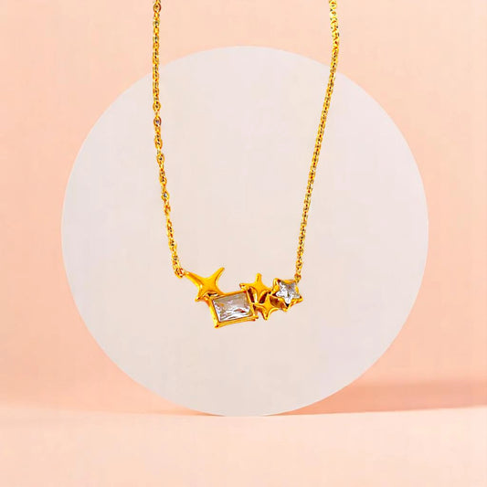 Crystal Star Charm Necklace