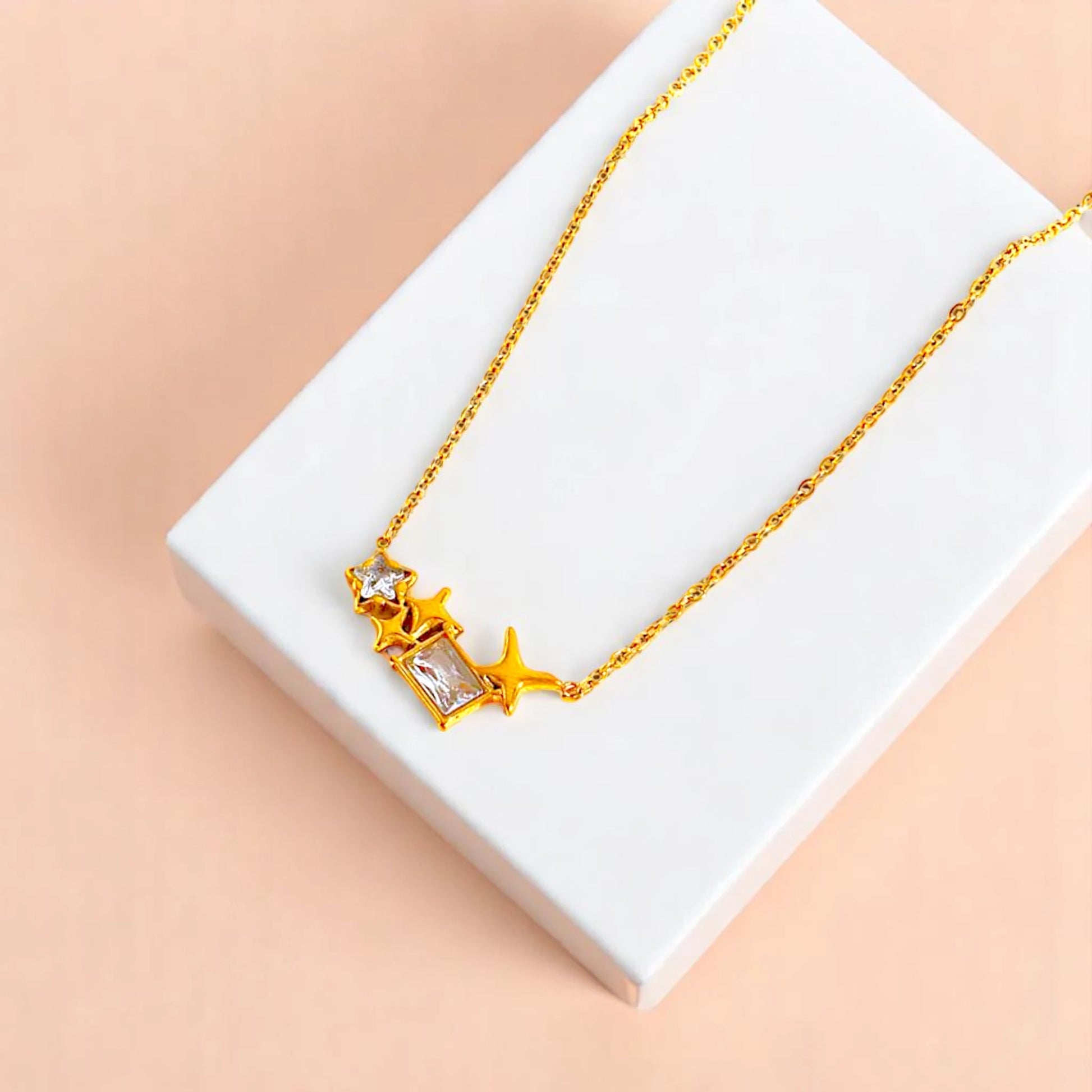 Crystal Star Charm Necklace