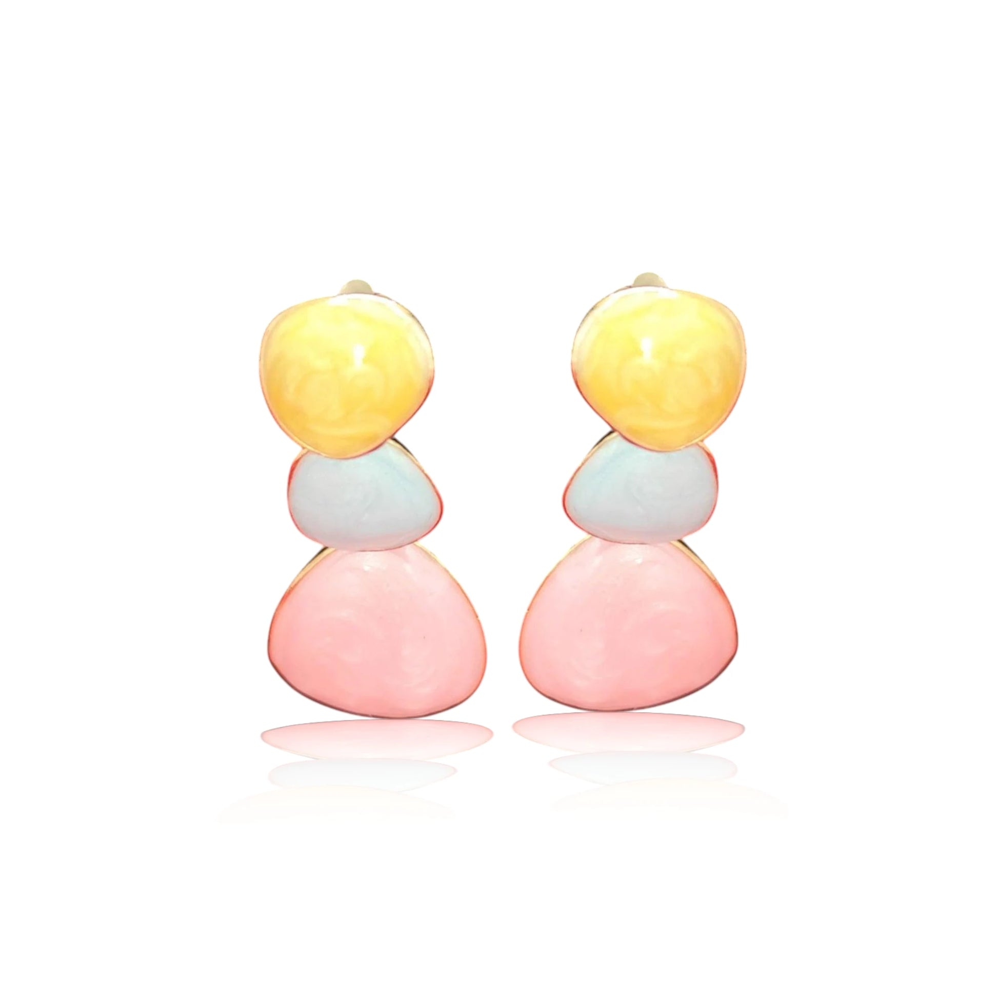 Pack of 3 Enamel Dangle Earrings