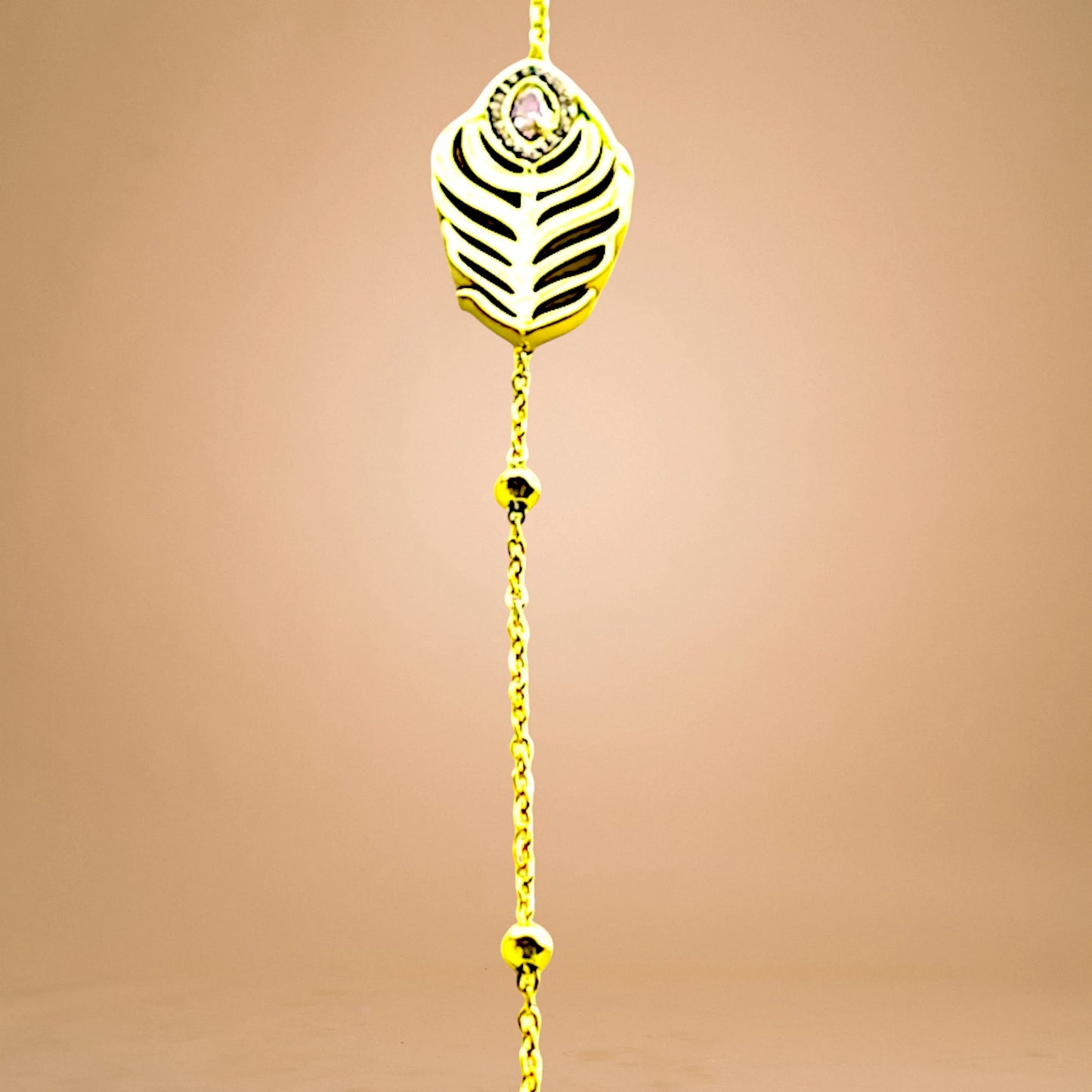 Bracelet zoom-in shot displayed on a light-toned background.