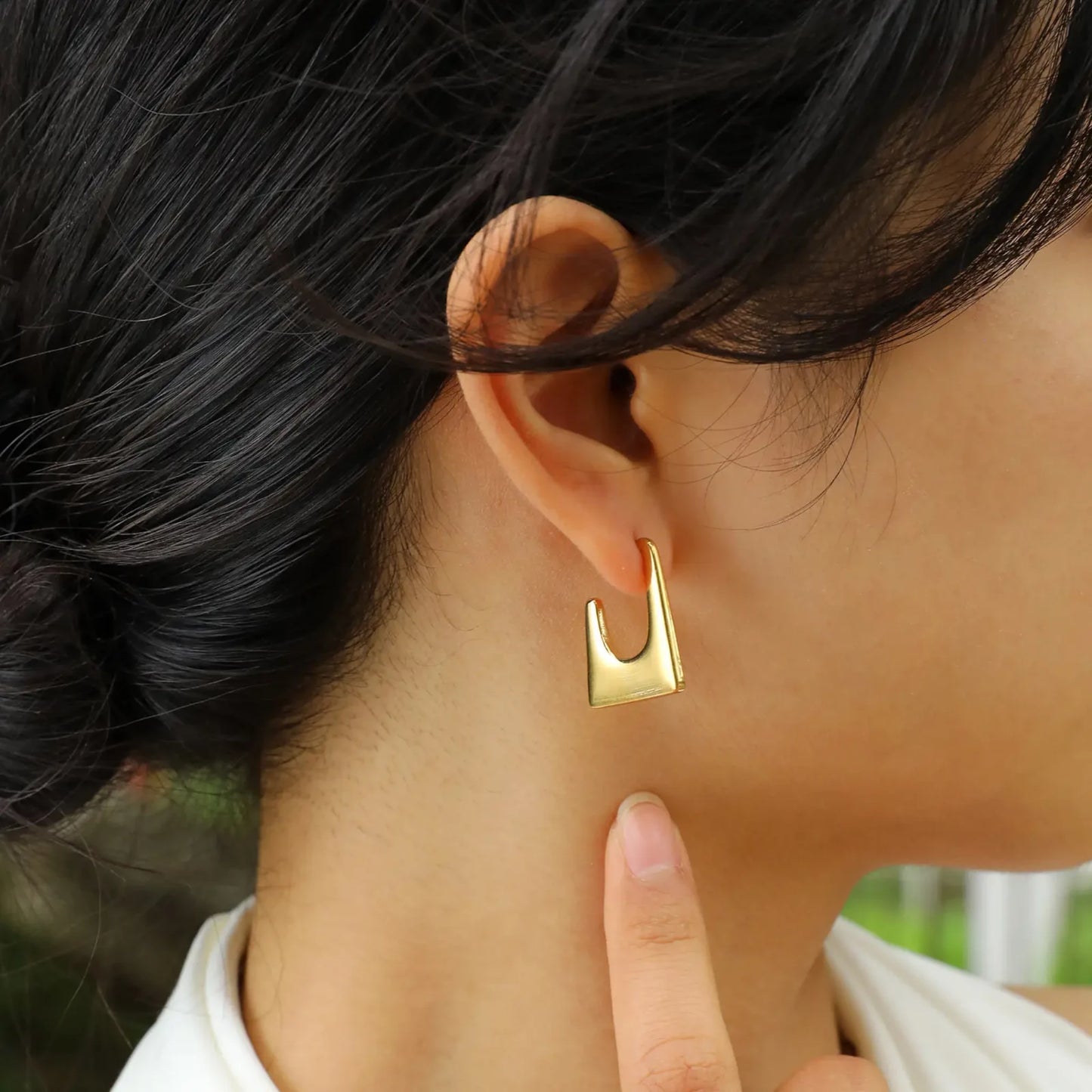 Geo Cutout Stud Earrings