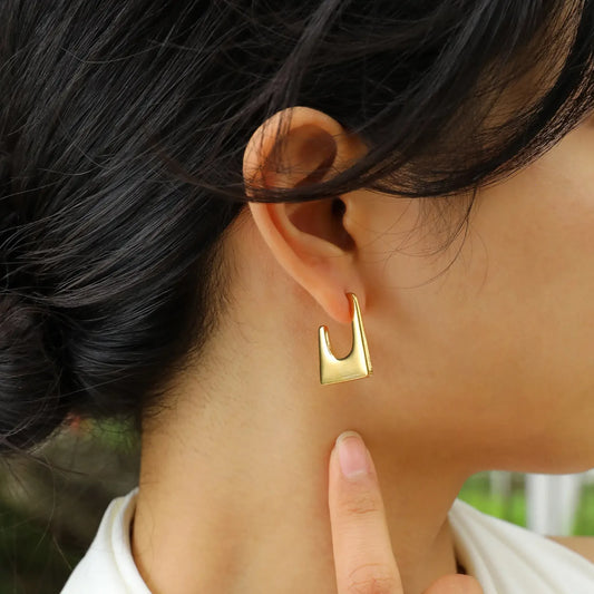 Geo Cutout Stud Earrings