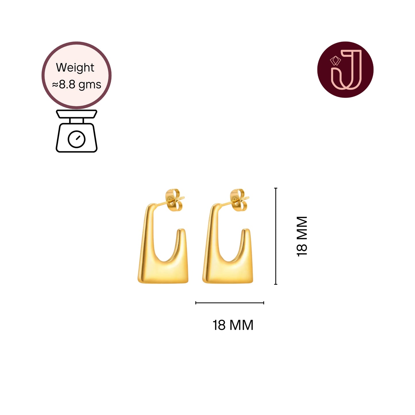 Geo Cutout Stud Earrings