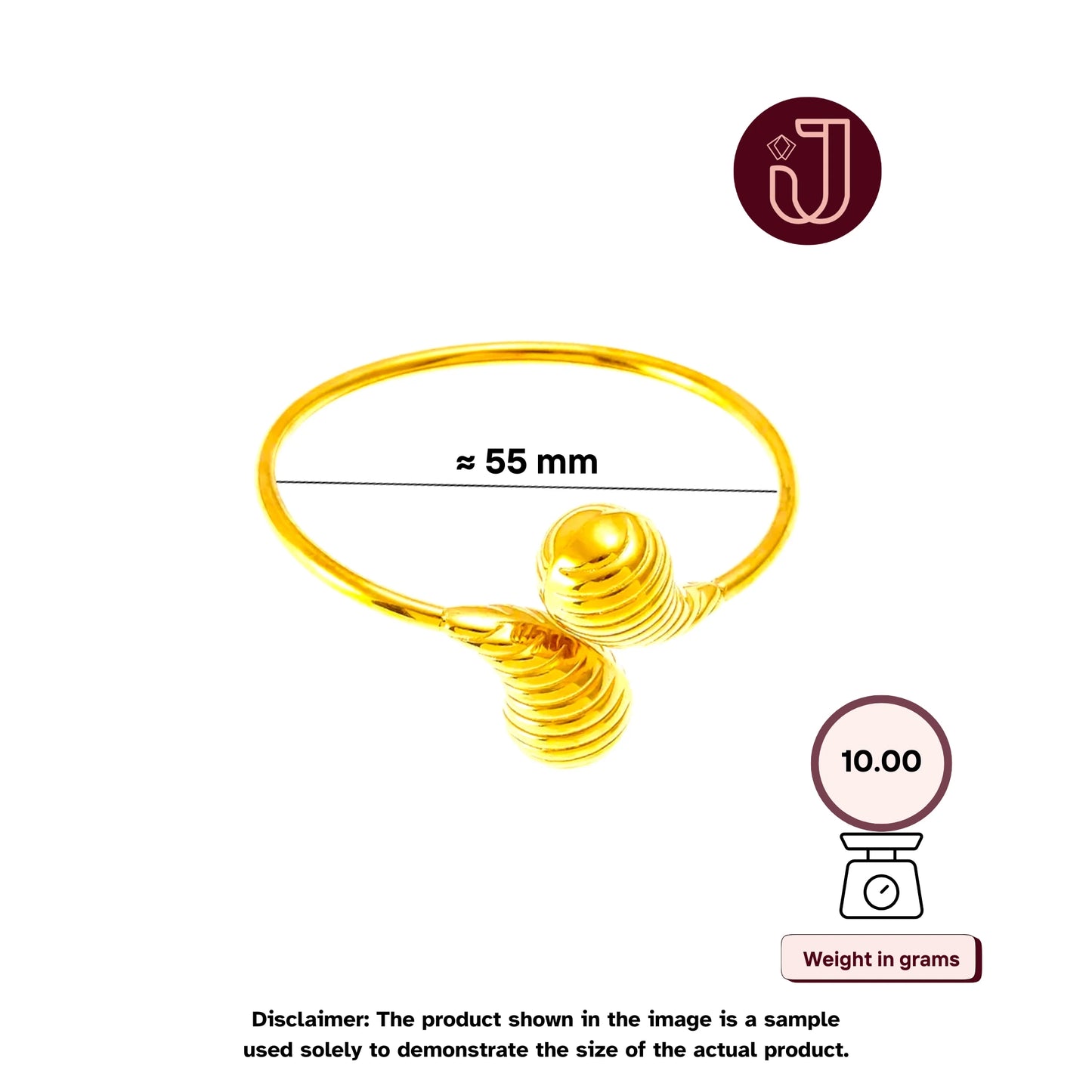 Bracelet with dimensions and weight details.
