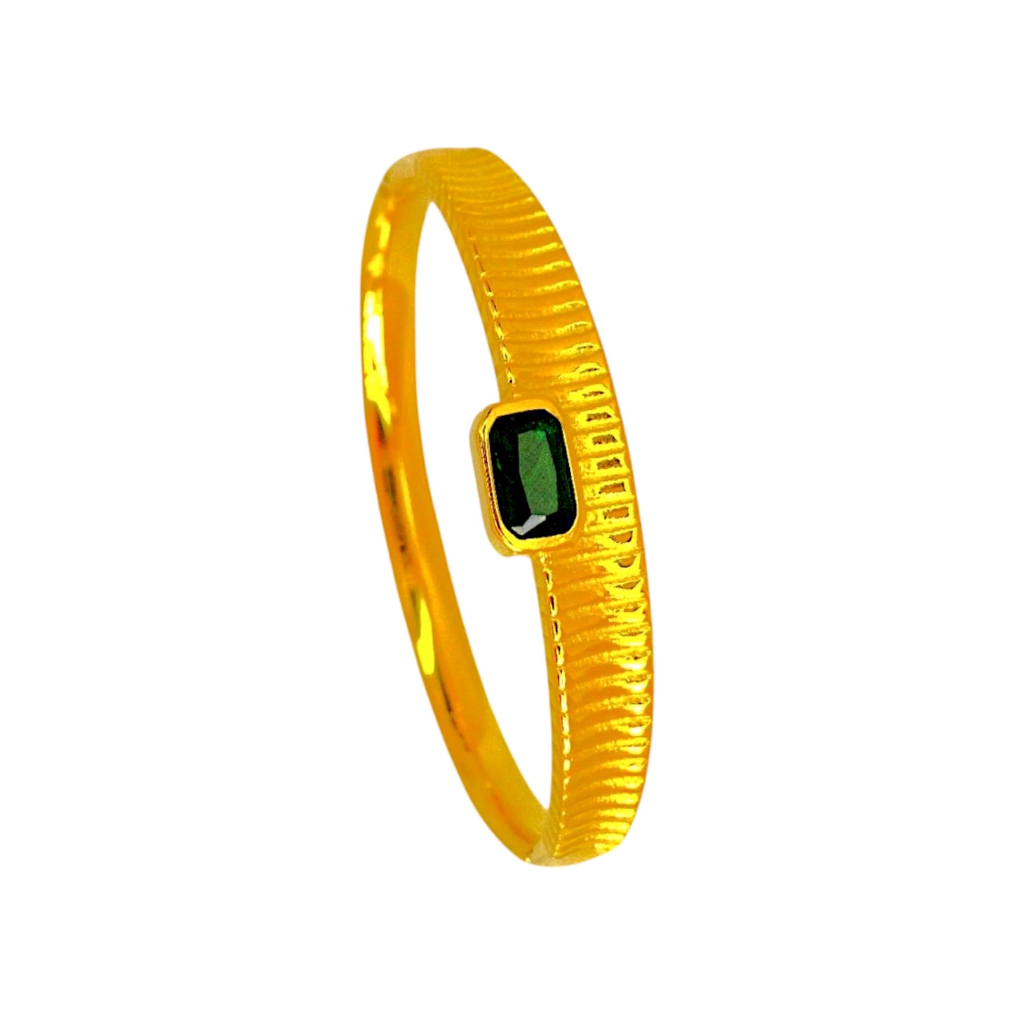 Green Gemstone Gold Bracelet