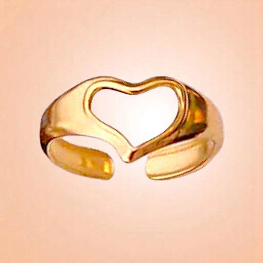 Heart Gap Gold Ring