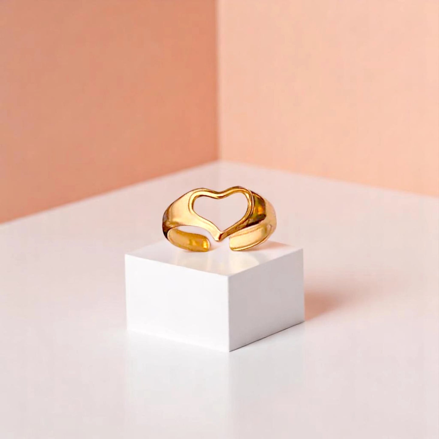 Heart Gap Gold Ring