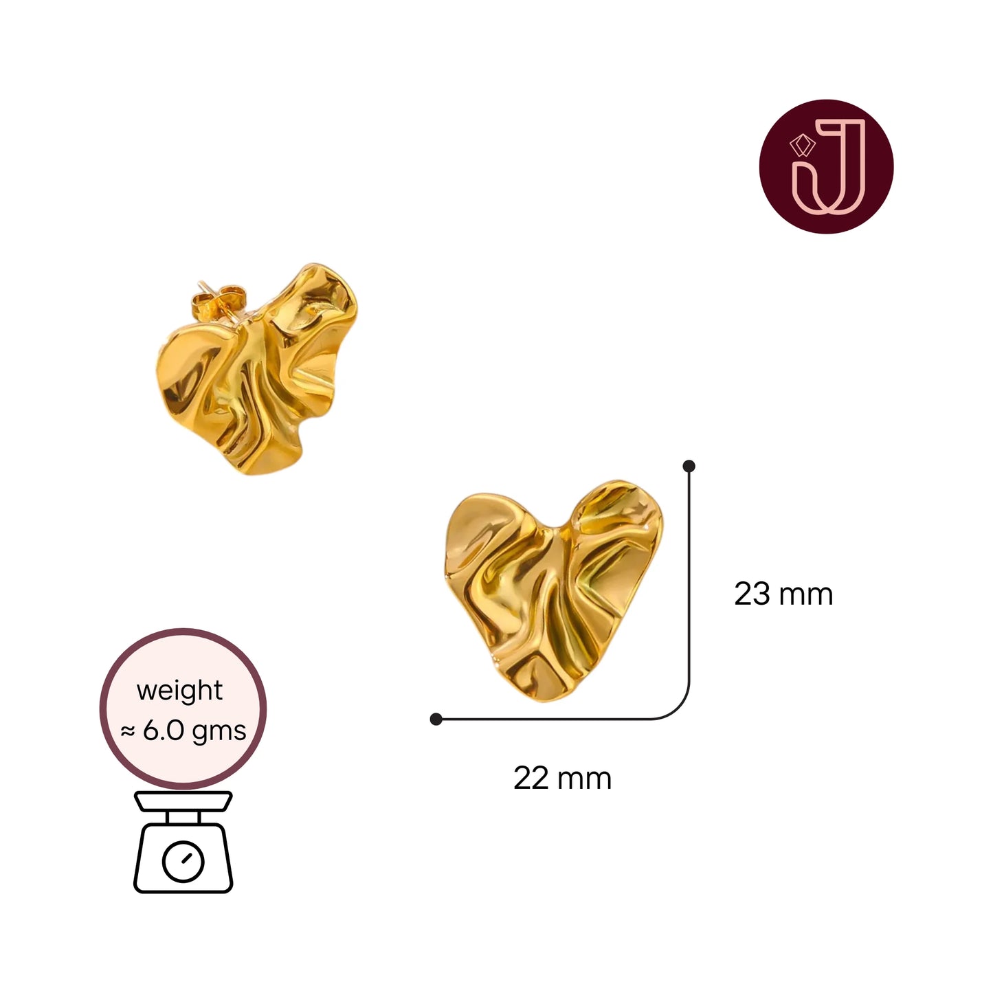 Heart Stud Earrings
