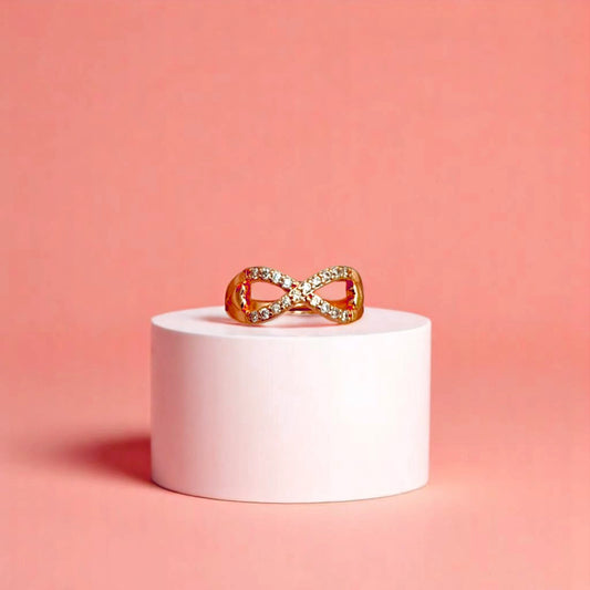 Infinity Spark Rose Gold Ring