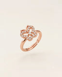 Twilight Grace | Rose Gold Butterfly Crown CZ Adjustable Ring