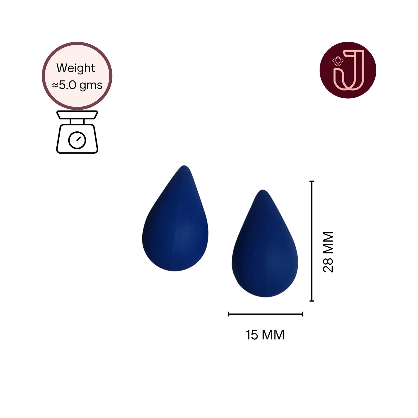 Midnight Blue Teardrop Earrings