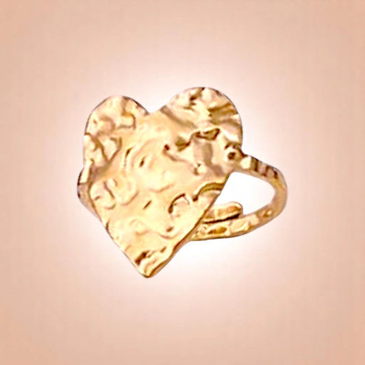 Molten Heart Textured Ring