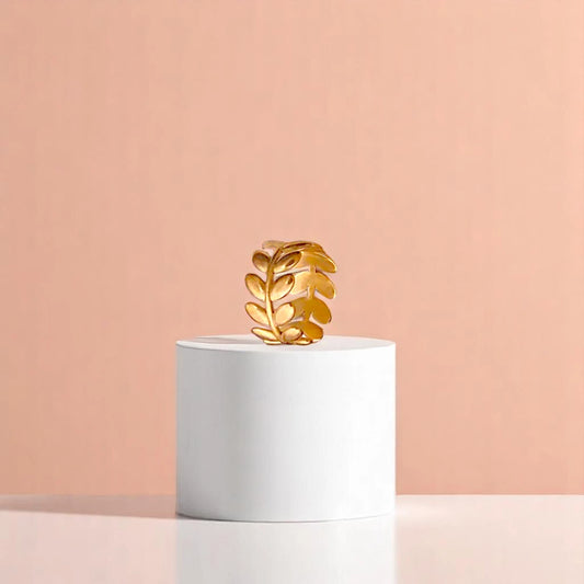 Olive Leaf Gold Ring