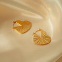 Golden Bloom | Radiant Heart Hoop Earrings