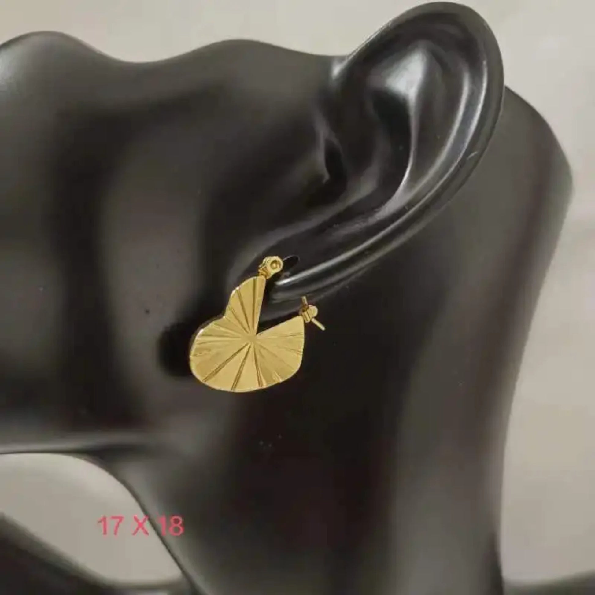 Radiant Heart Hoop Earrings