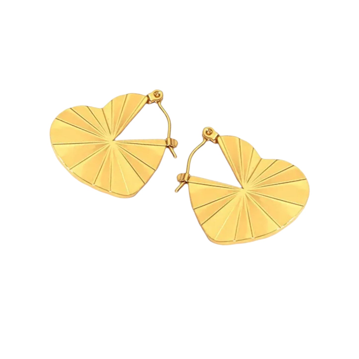 Radiant Heart Hoop Earrings