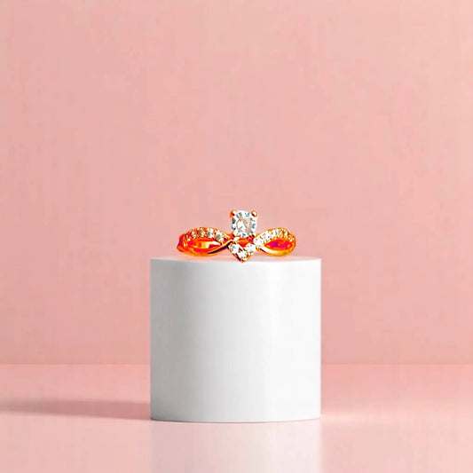 Radiant Solitaire Crown Ring