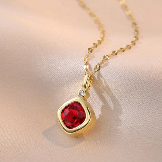 Ruby Gemstone Necklace