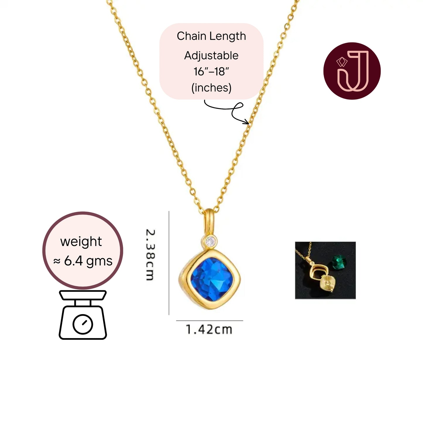 Sapphire Gemstone Necklace