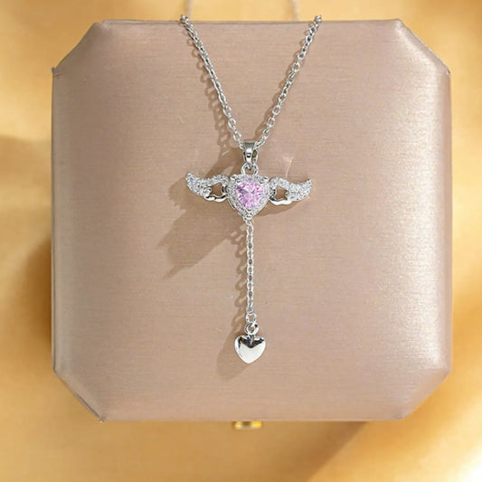 Silver Angel Wings Necklace