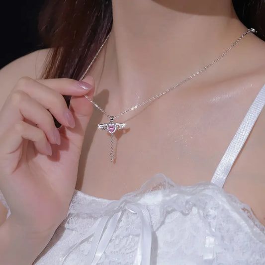 Silver Angel Wings Necklace