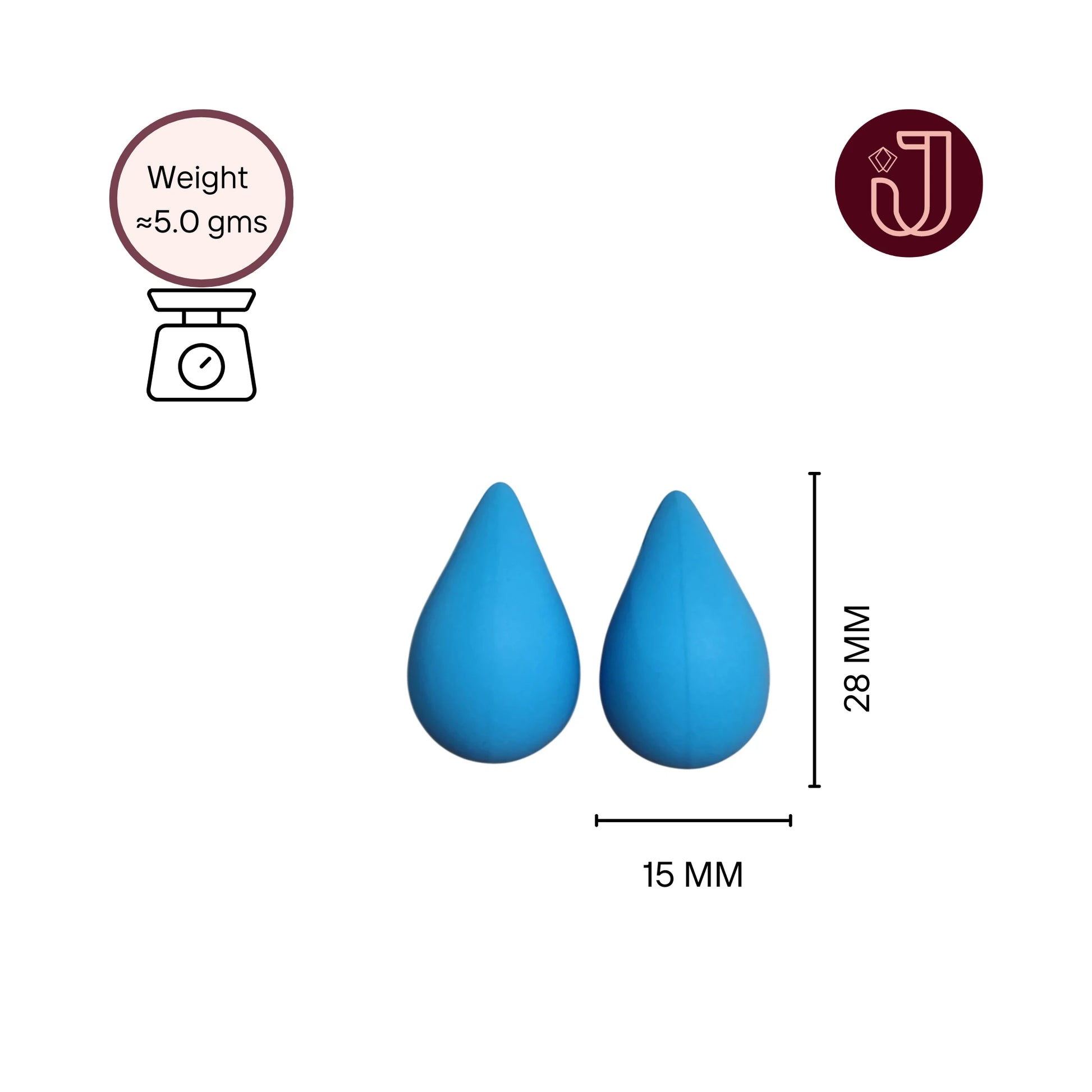 Sky Blue Teardrop Earrings