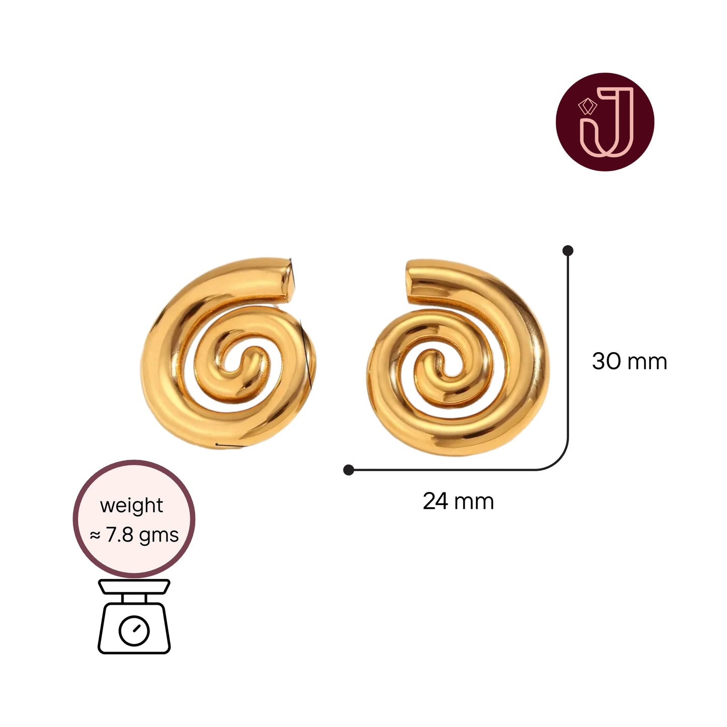 Spiral Stud Earrings