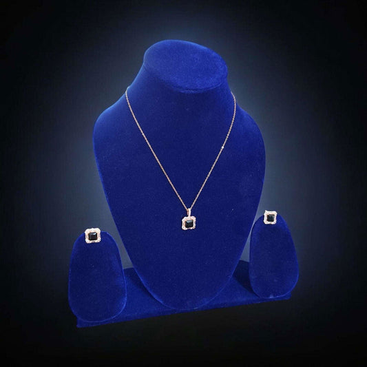 Black Gemstone Jewelry Set