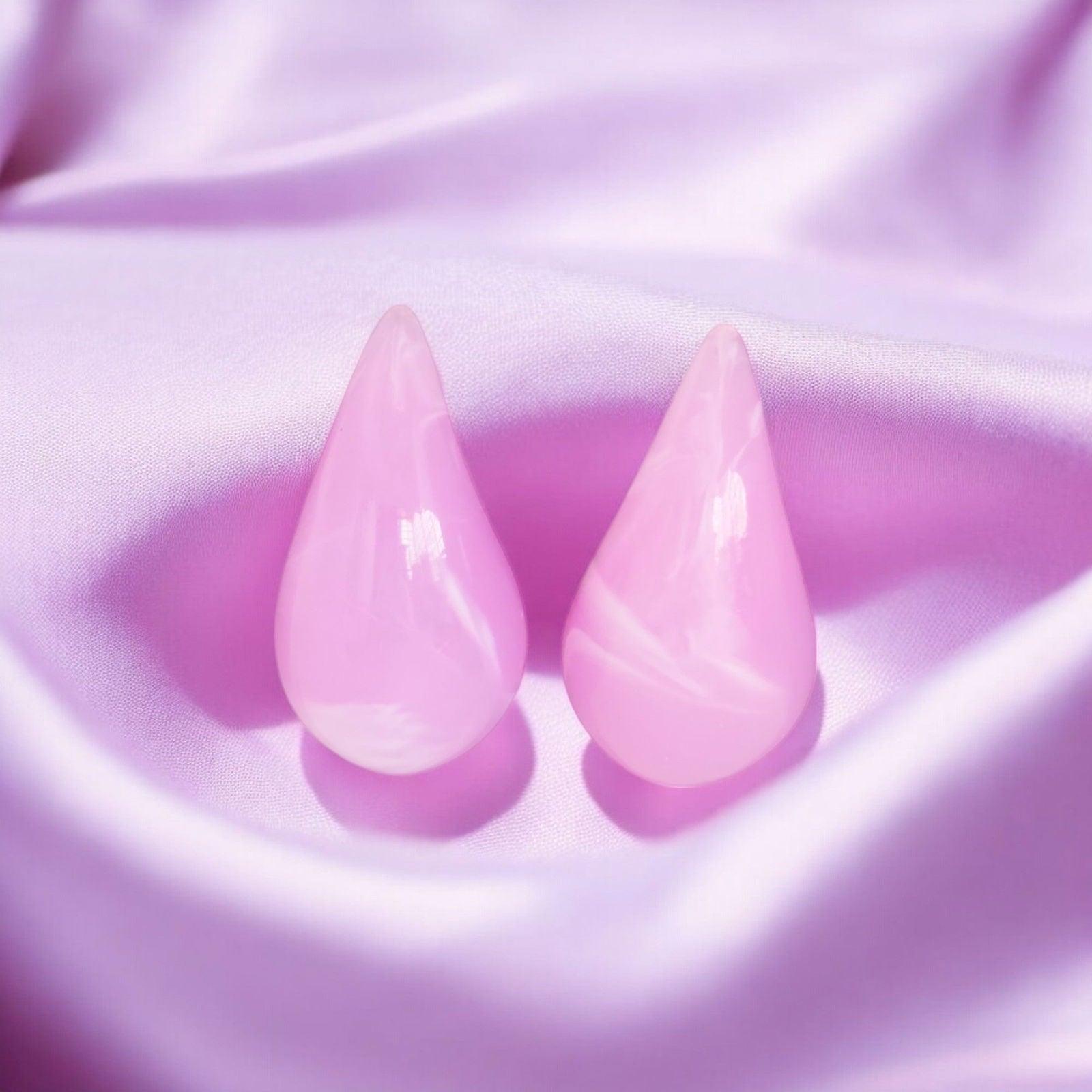 Pack of 5 Teardrop Resin Stud Earrings