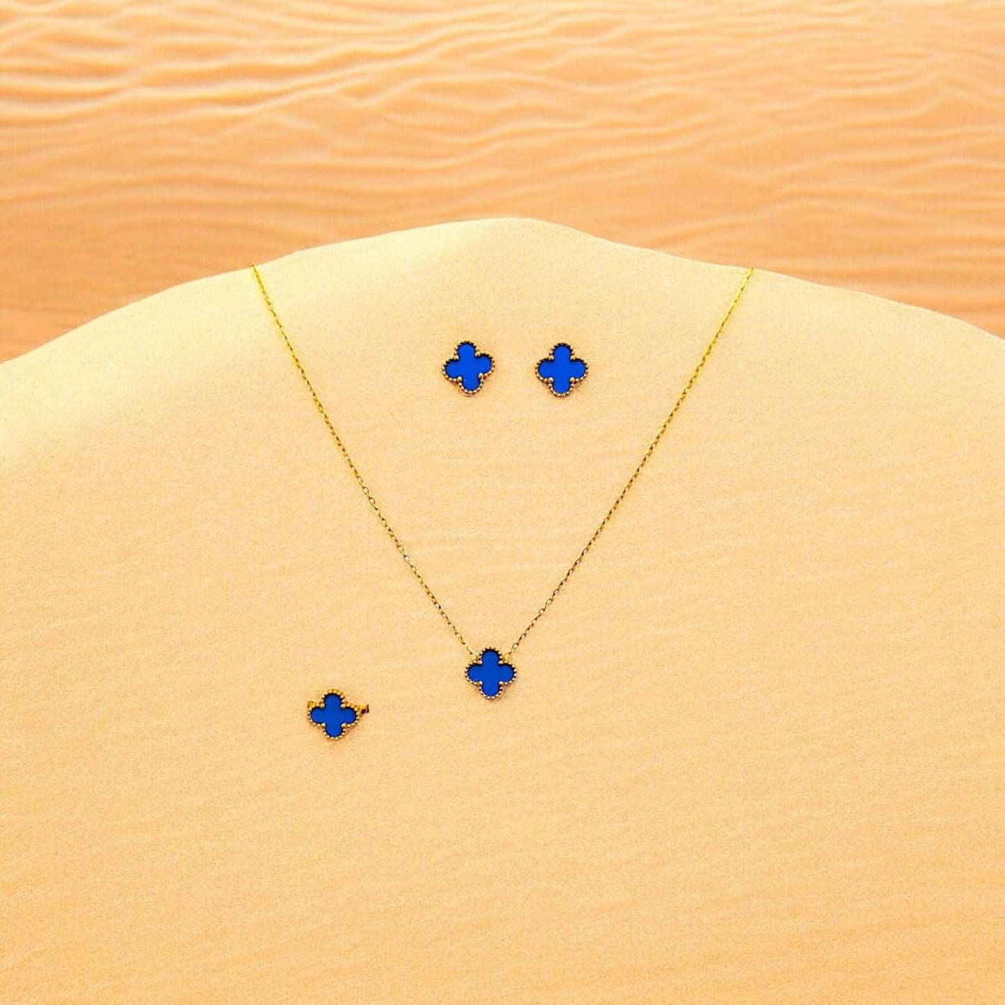 Indigo Clover Jewelry Set
