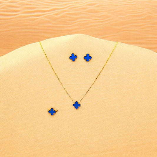 Indigo Clover Jewelry Set