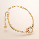 Luxe Bloom | Pearl Heart Chain Bracelet