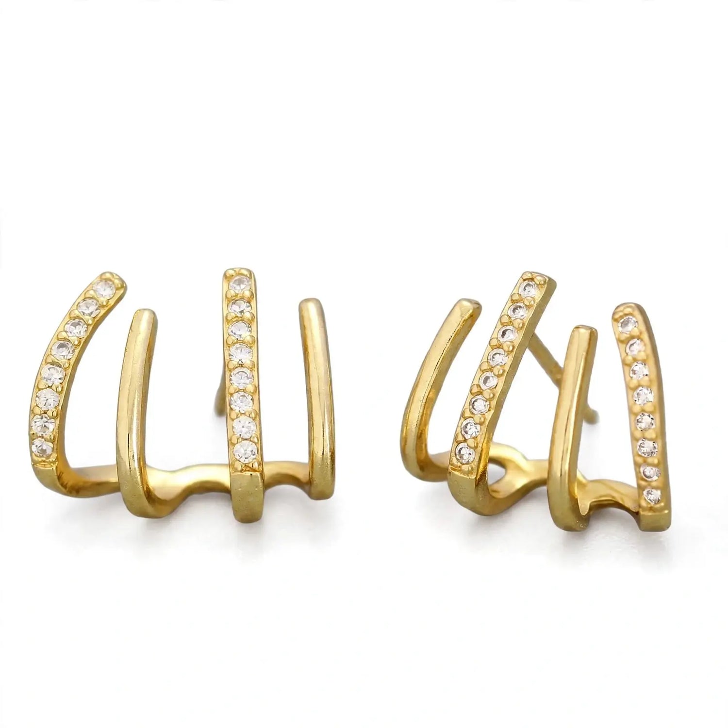 Golden Bloom | Crystal Stud Earrings