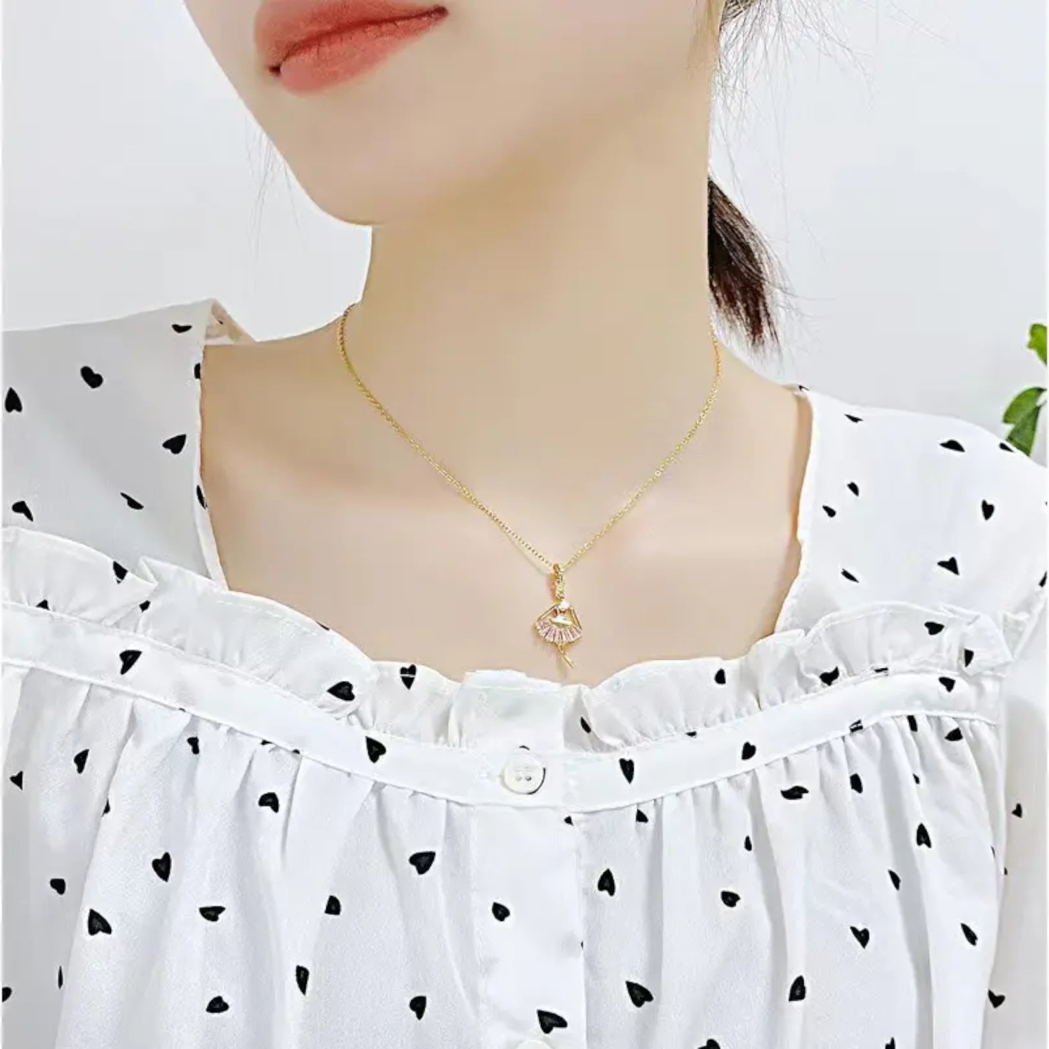Ballerina Dancing Girl Necklace