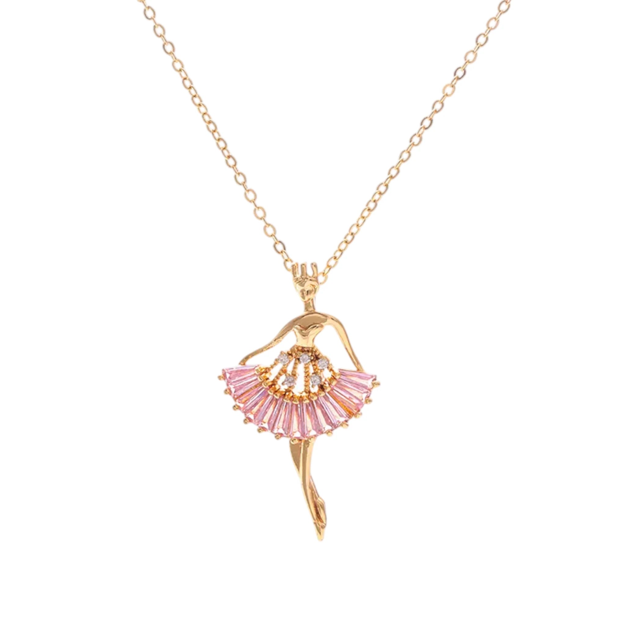 Ballerina Dancing Girl Necklace
