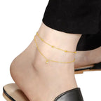 Anklet worn by a model.