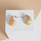 Beige Teardrop Earrings