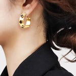 Black Clover Hoop Earrings