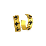 Black Clover Hoop Earrings