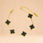 Bracelet on a color gradient of peach tones background.